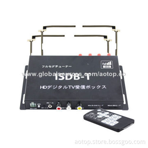 Hot Selling Car Digital ISDB-T Full Seg TV Box, Supports 250km/H, Full HD 1,080P/4 Tuners/B-cas Card